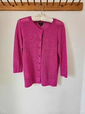 Talbots Lightweight Cotton Sweater - Pink - Size Small Petite
